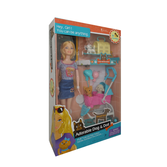 Muñeca Articulada Paseo De Mascotas