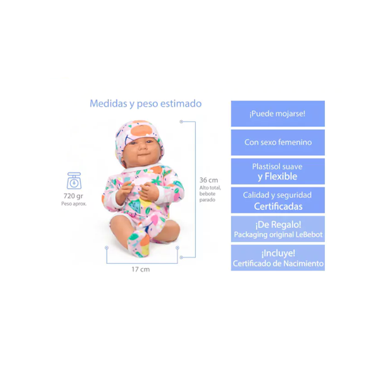 Bebote Valerie Recién Nacido Ojos Abiertos LeBebot