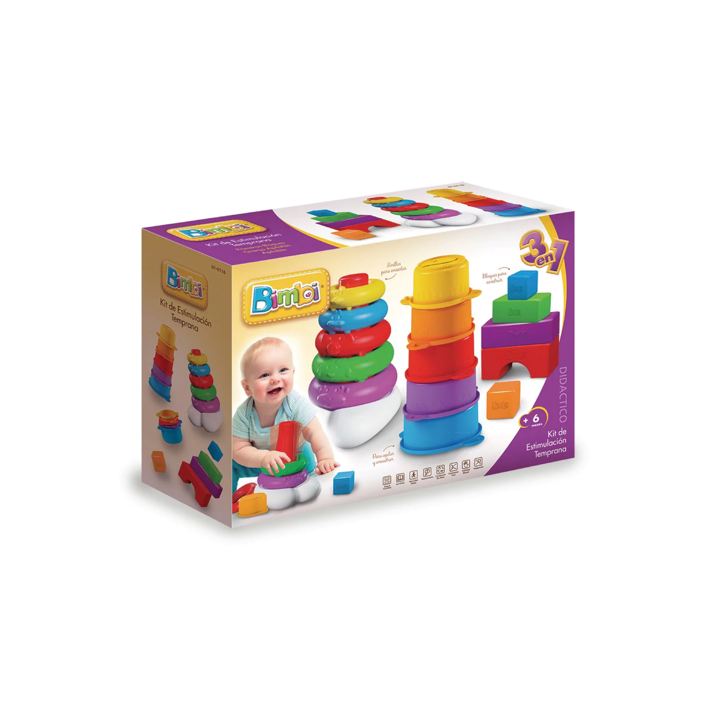 Kit Estimulación Temprana 3 en 1 Bimbi Rasti