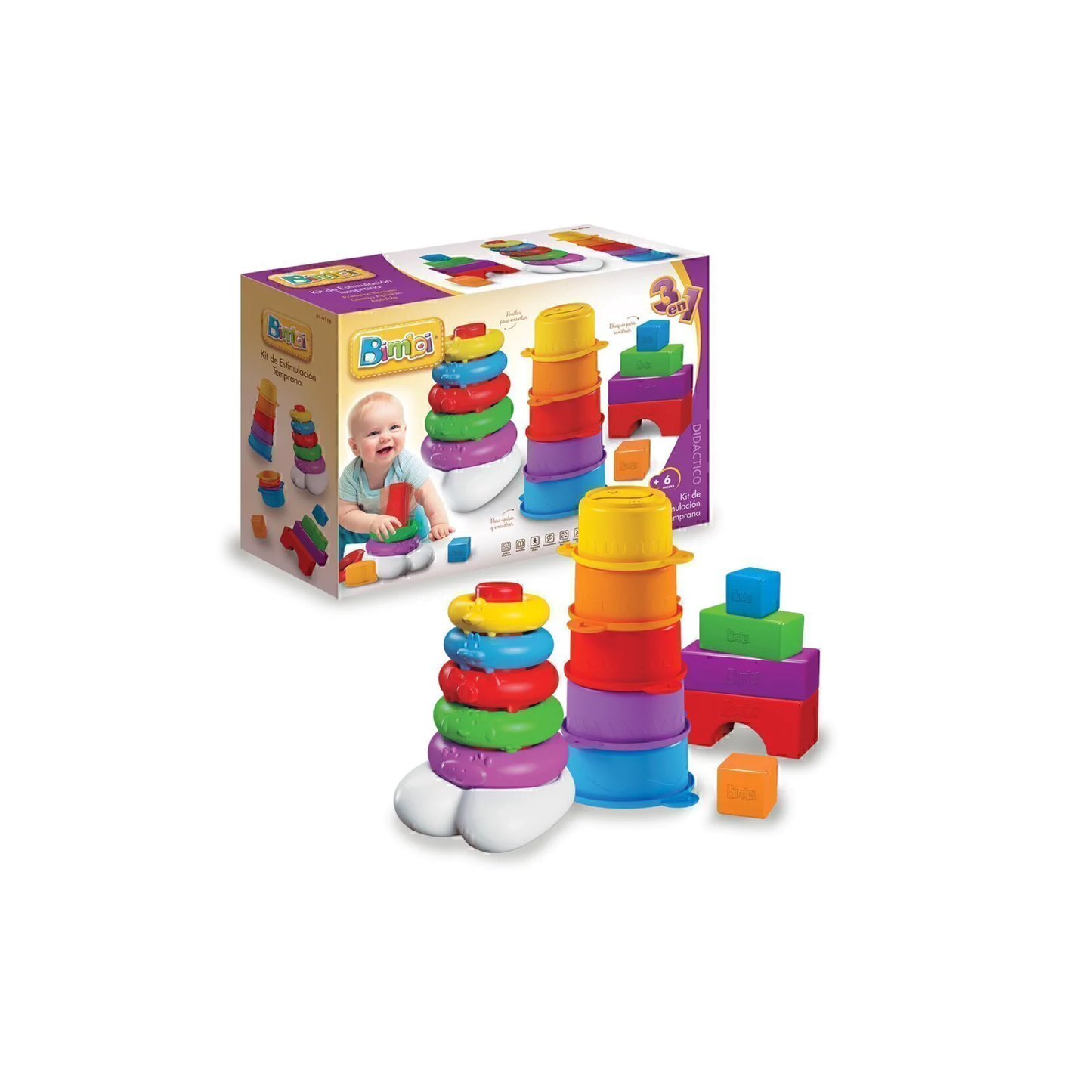Kit Estimulación Temprana 3 en 1 Bimbi Rasti