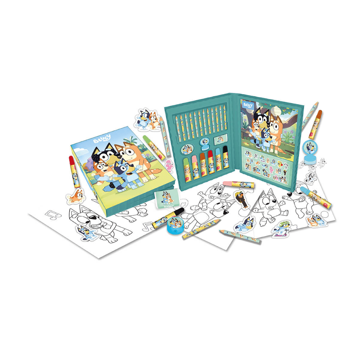 Set Colorear Valija Creativa Bluey Tapimovil