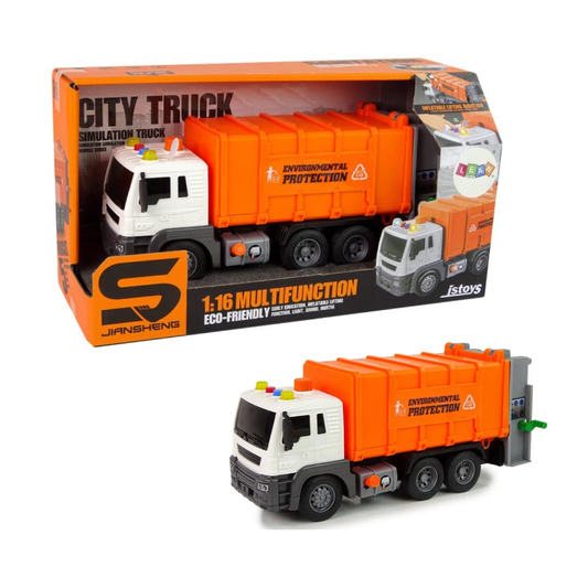 Camión Transportador De Basura Con Luz Y Sonido