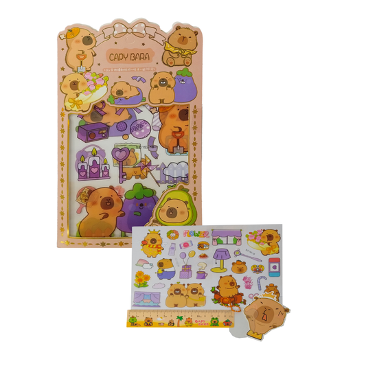 Set Stickers + Llavero Capybara