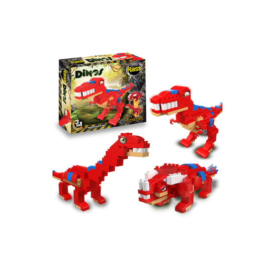 Bloques Para Armar Dinos 3 en 1 Rasti