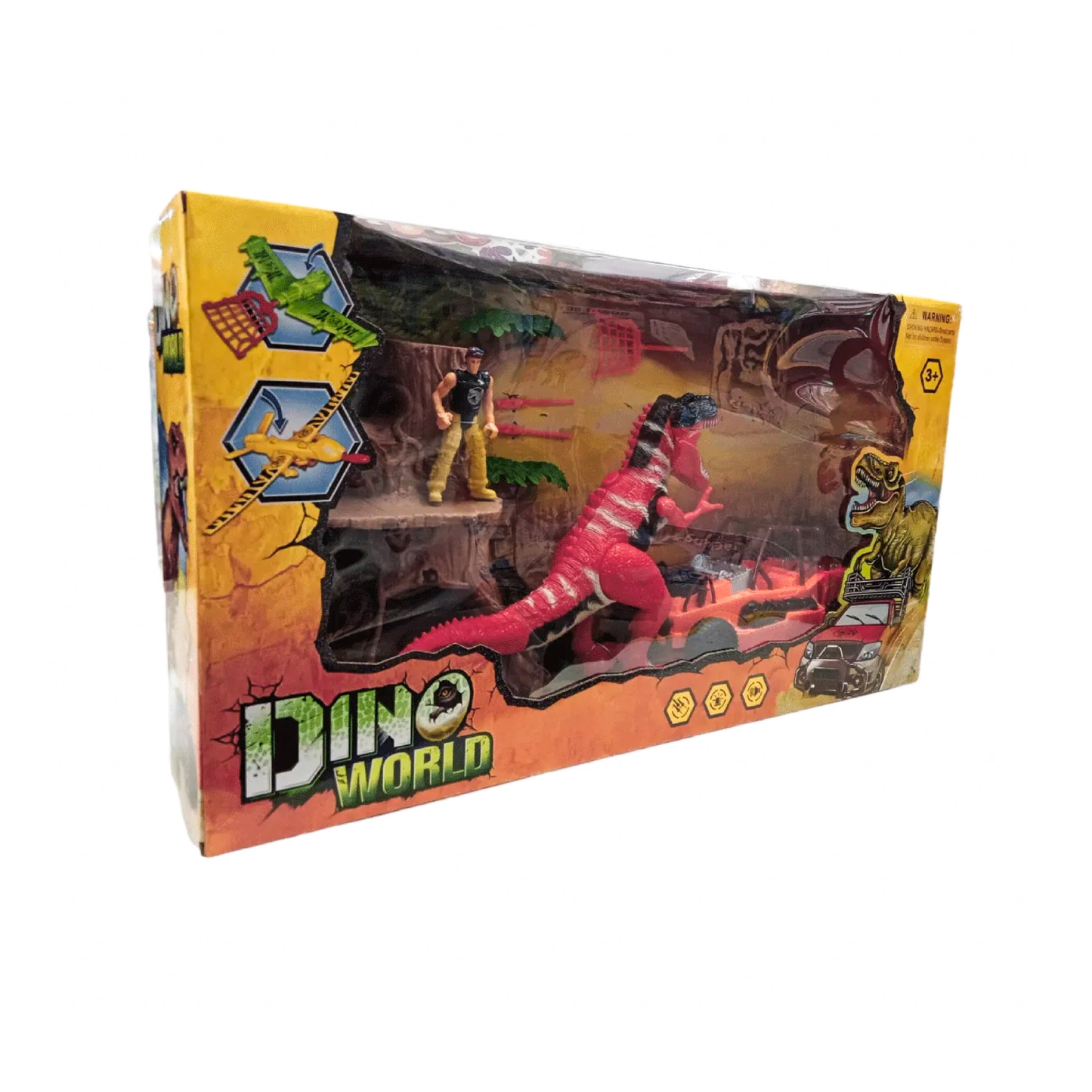 Set Dinosaurio Con Vehículo Y Figura Dino