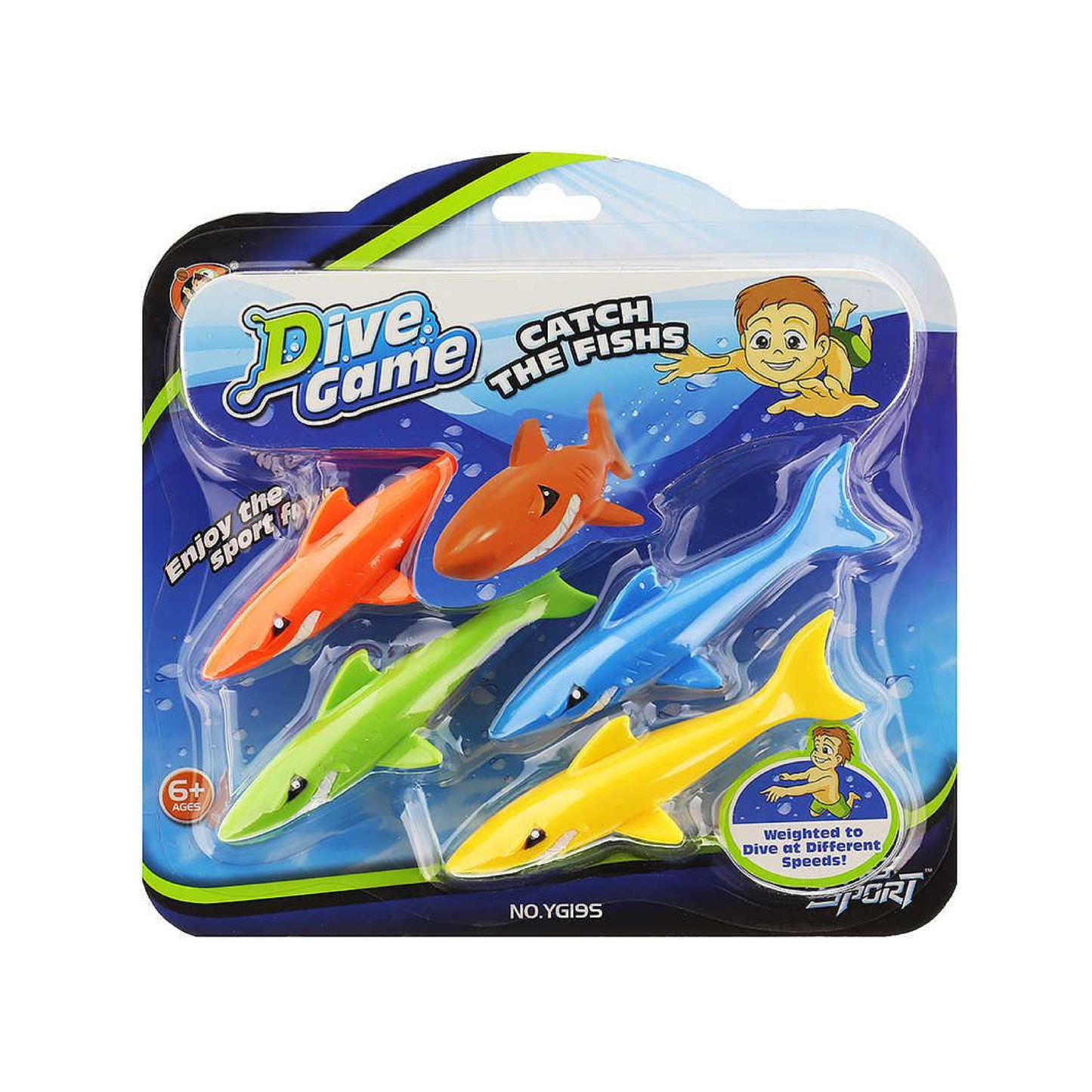 Set de juego de pileta Tiburones x4