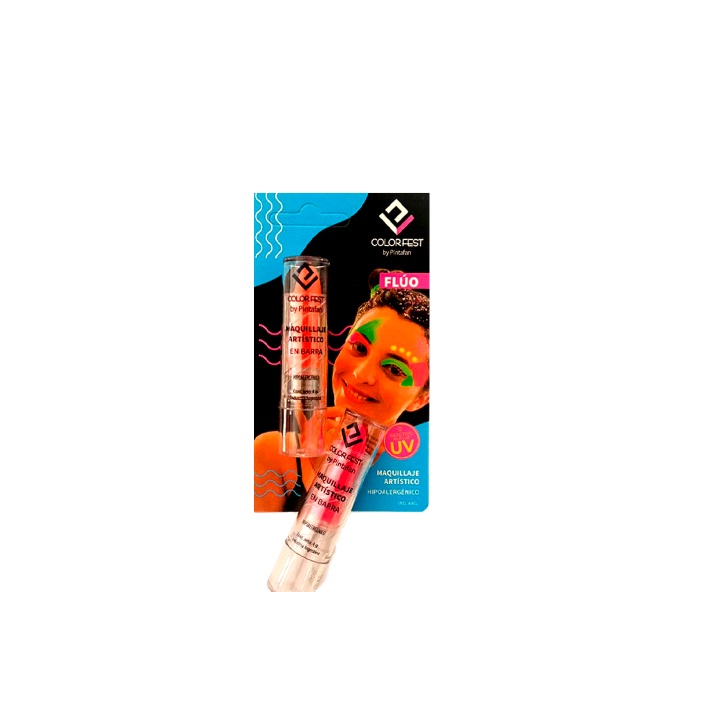 Maquillaje En Barra Flúo Naranja PintaFan