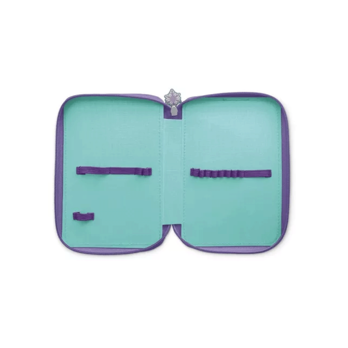 Cartuchera Frozen 2 Pisos Tapa Reversible Tela