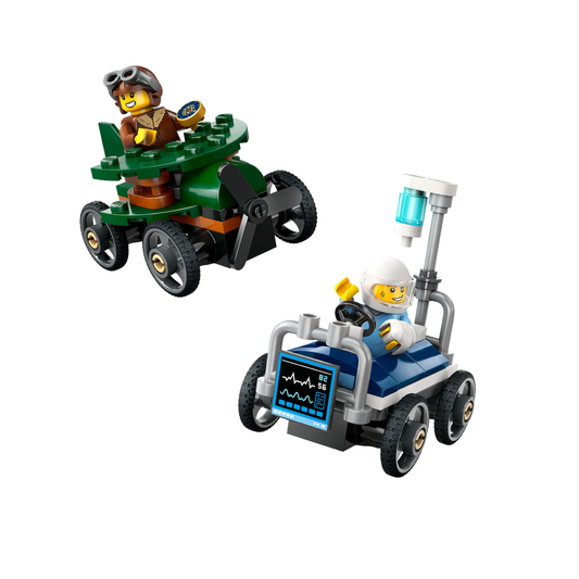 Lego City Autos de Carreras: Avión vs. Cama de Hospital