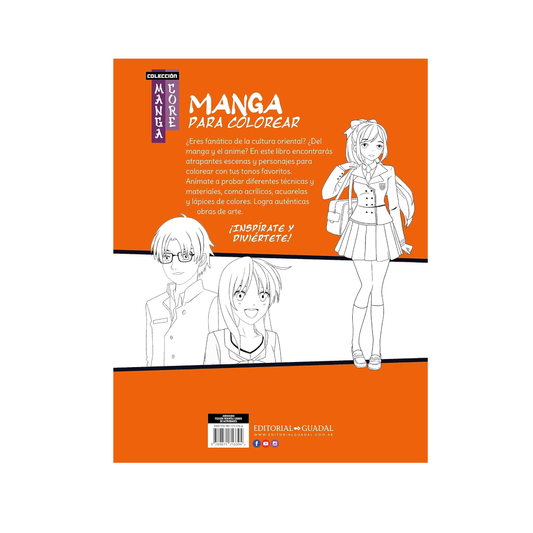 Libro Manga Para Colorear Guadal
