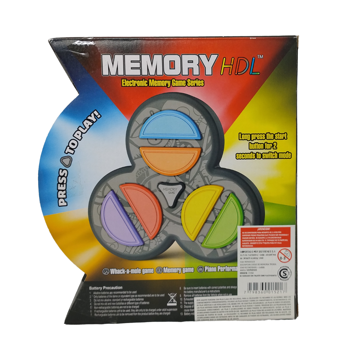 Juego Memoria 3 Circulos Memory Game Hdl
