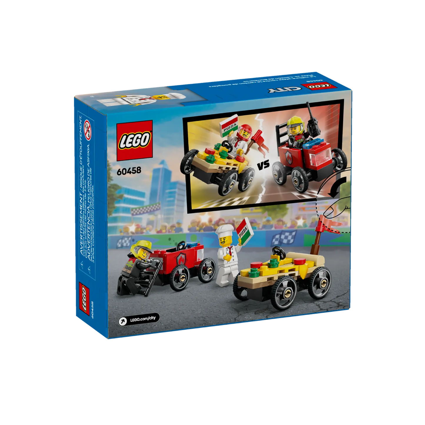 Lego Pack De Coches De Carreras: Pizza Vs. Camión De Bomberos