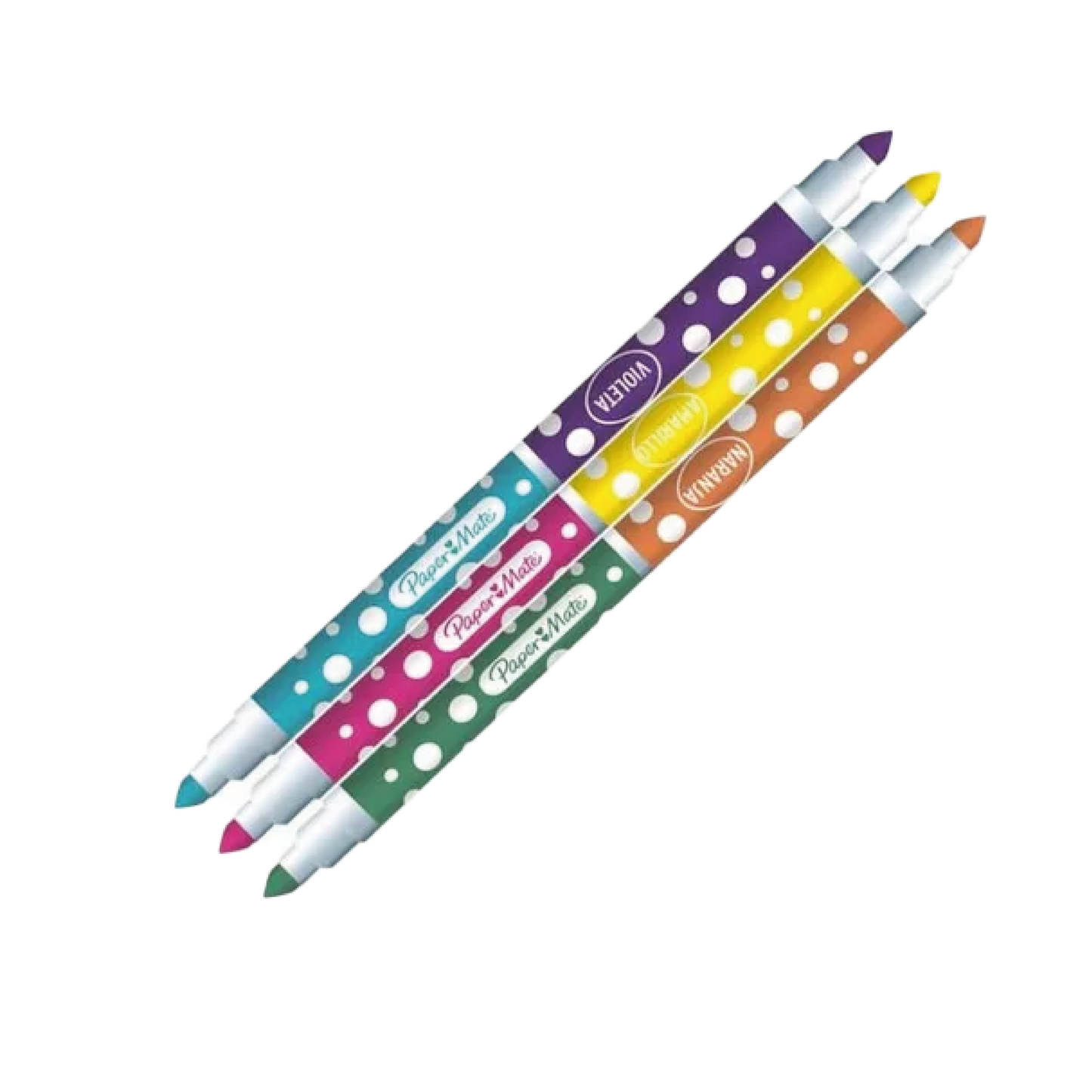 Marcadores 15 Plumones De Doble Punta Conica Paper Mate