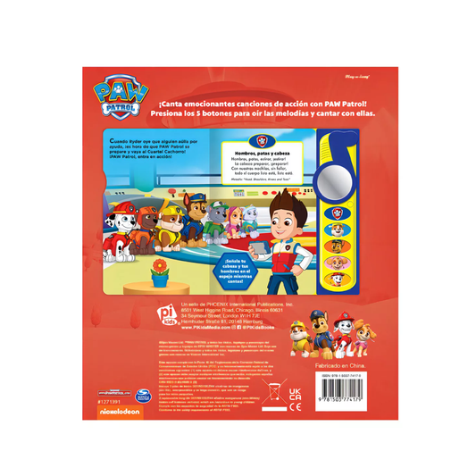 Libro Canciones de Acción Paw Patrol Dial
