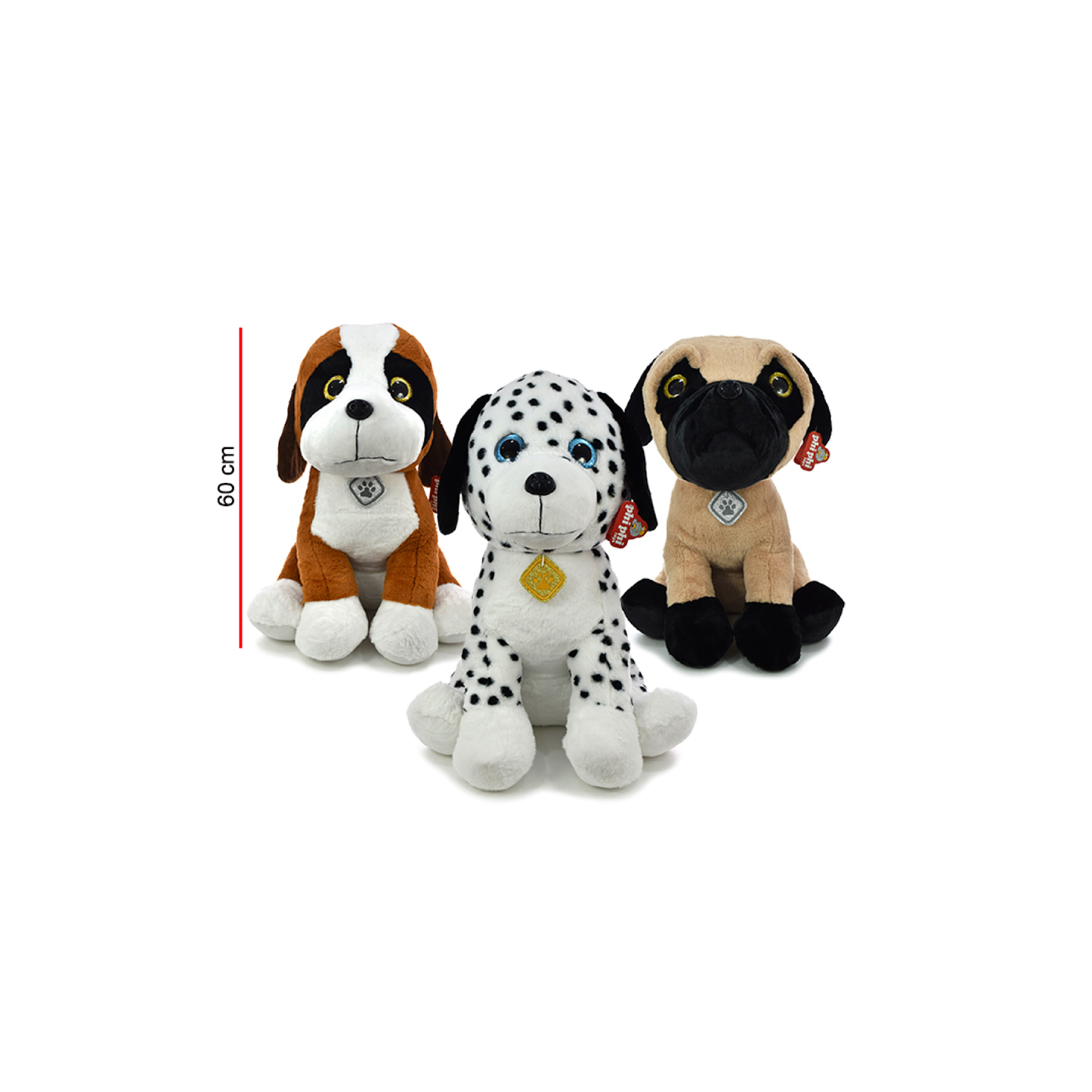 Peluche Perro Sentado 3 Razas 60 Cm. PhiPhi Toys