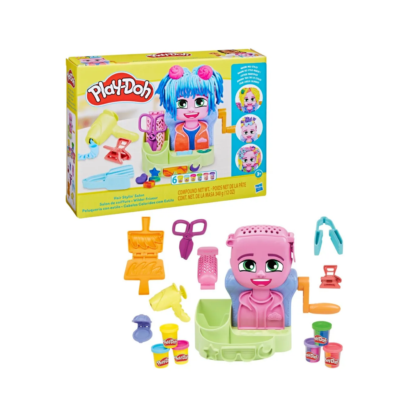 Juego De Masas Peluquería Con Estilo Play-Doh Wabro
