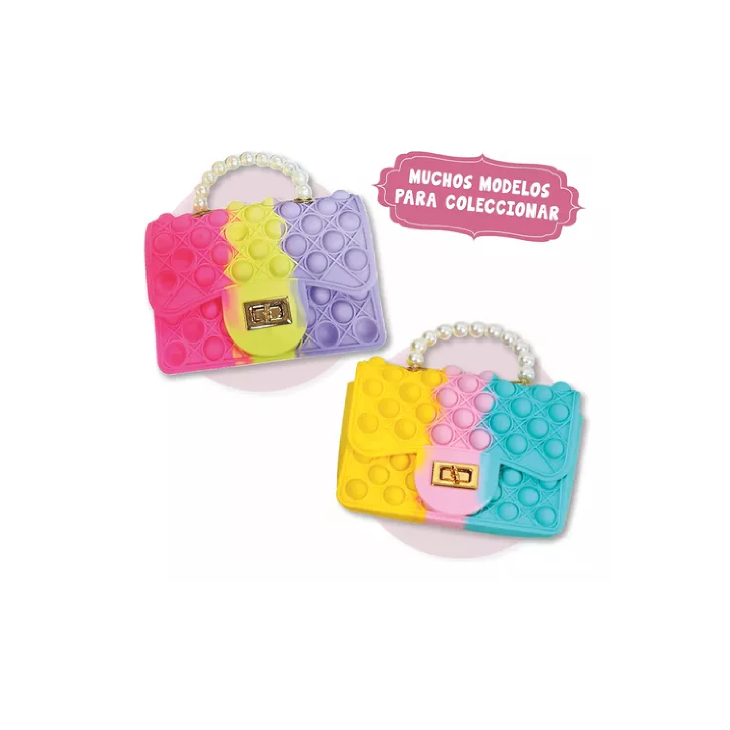 Carterita Pop It Rectangular Con Manija Y Hebilla