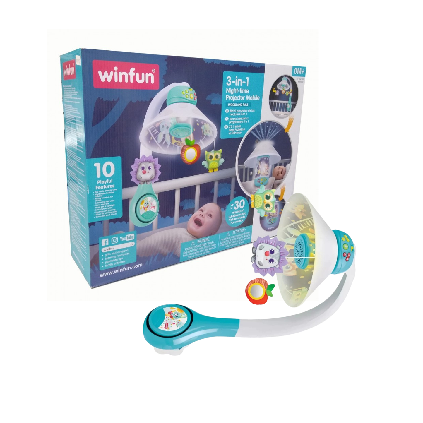 Proyector 3 En 1 Con Luz Y Sonido Winfun