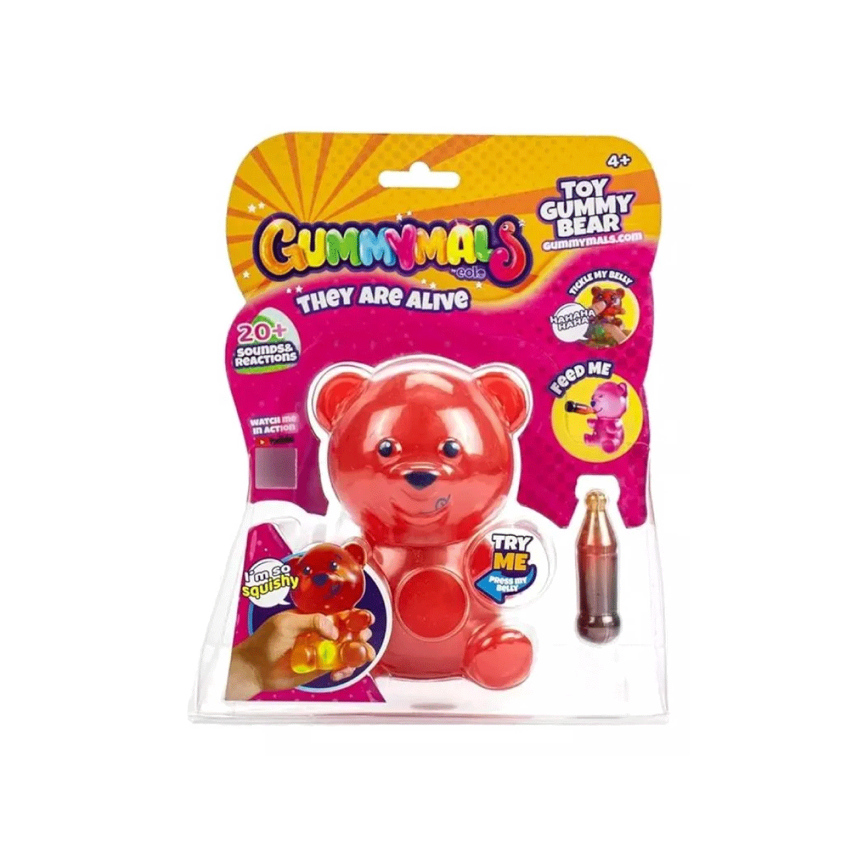 Muñeco Gummymals Oso Rojo Mascota Interactiva