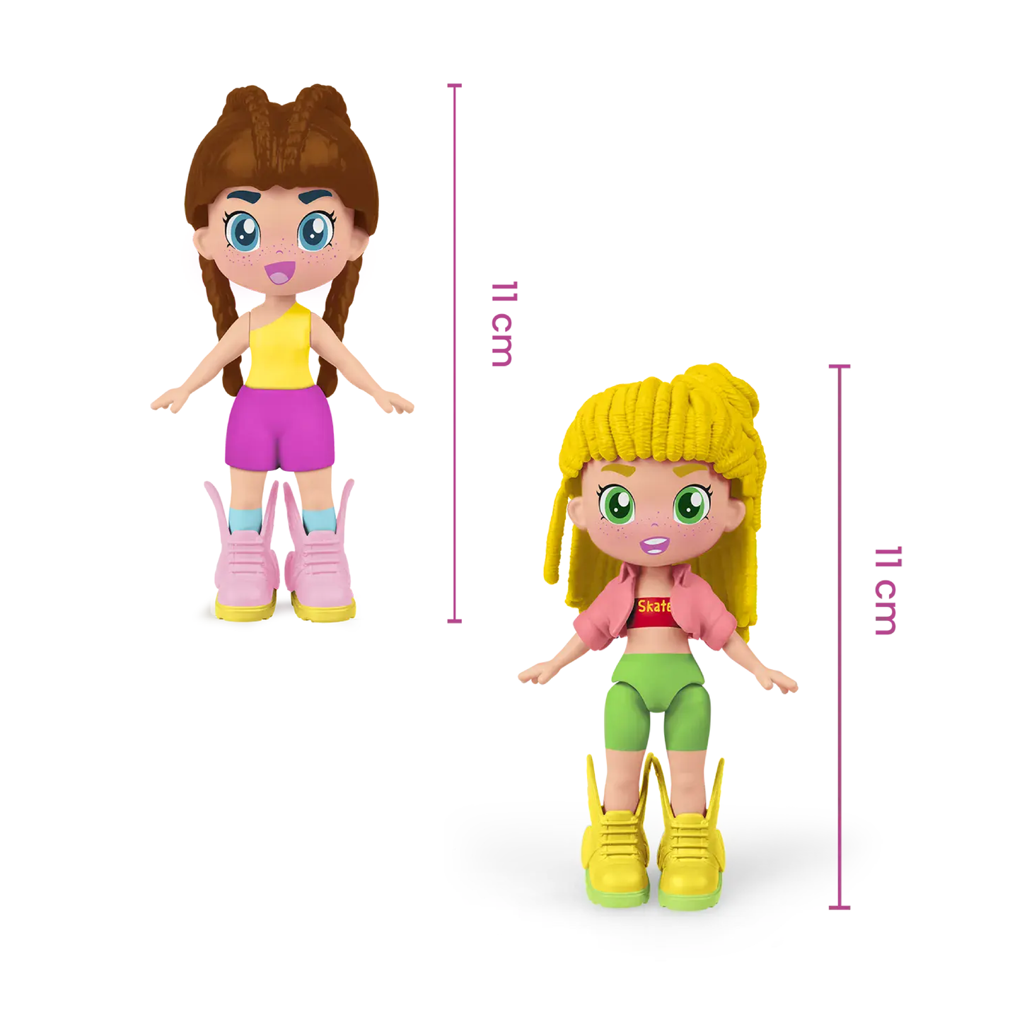 Muñeca x2 Pinypon TOP Roller #Girls