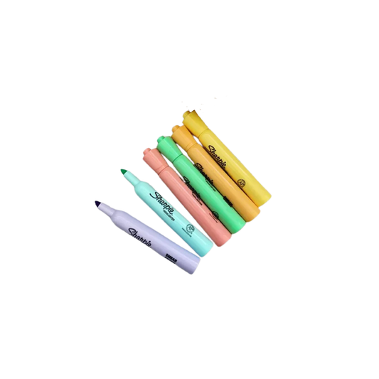 Resaltadores Sharpie Biselados Tank Pastel 6 Unidades
