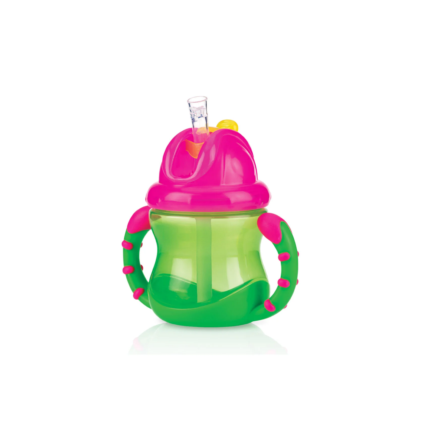 Vaso Con Manijas Y Sorbete Antiderrame 240 Ml. Nuby