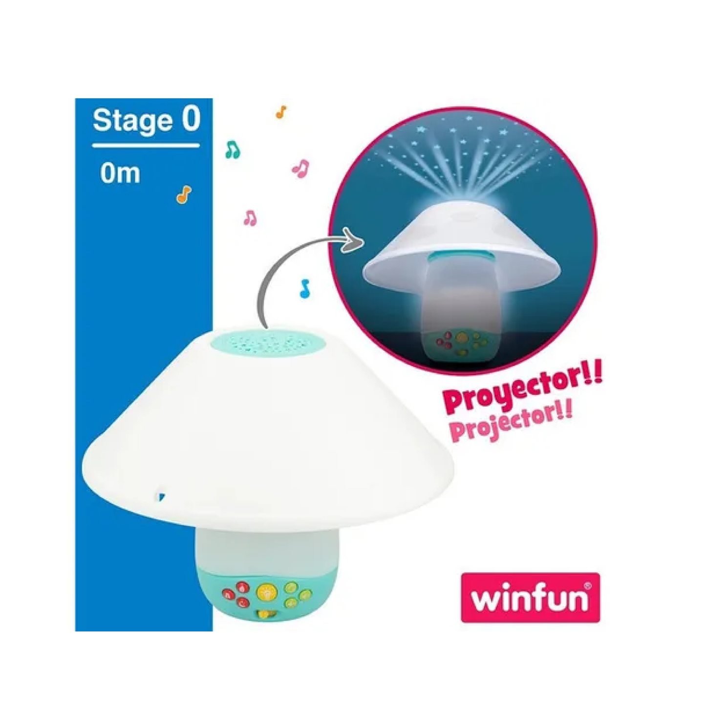 Proyector 3 En 1 Con Luz Y Sonido Winfun