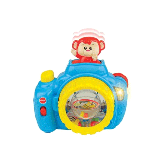 Cámara De Fotos Infantil Monkey Pop Up Luz Y Sonido Winfun