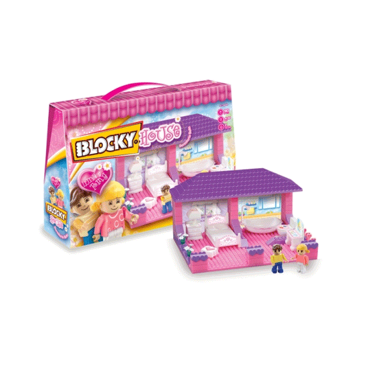 Blocky House Dormitorio y Baño - 90 Piezas
