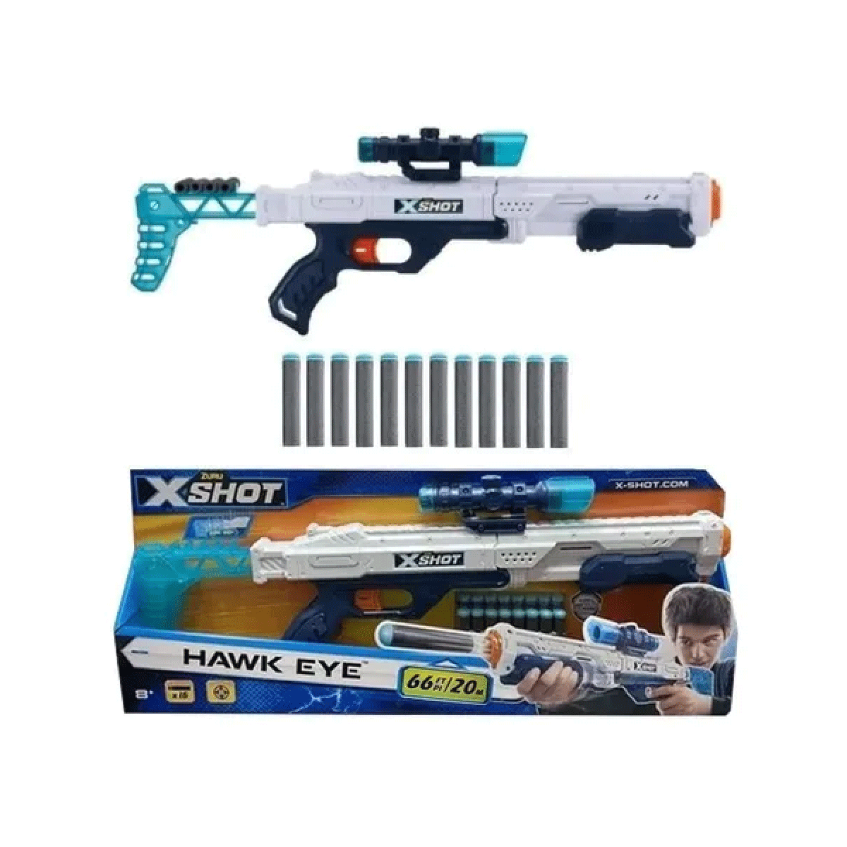 Scope Rifle Escopeta Lanza Dardos A 24 Metros Pistola X Shot