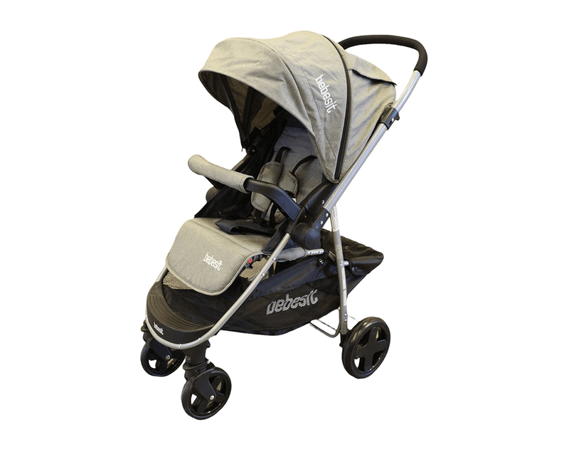 Coche Bebesit de Paseo con Manillar Revatible Gris