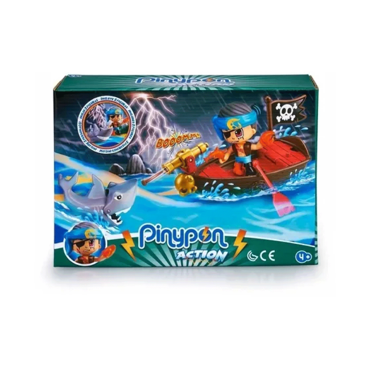 Pinypon Action Bote Pirata Figura Tiburon New