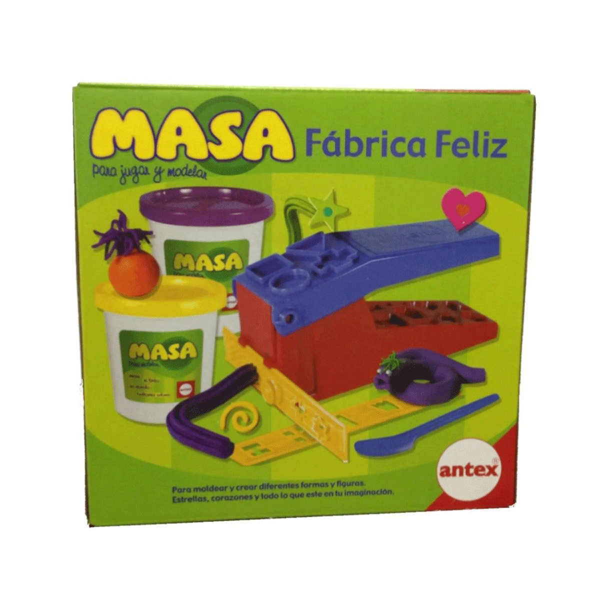 Set Juego De Masa Fabrica Feliz Con Moldes Antex