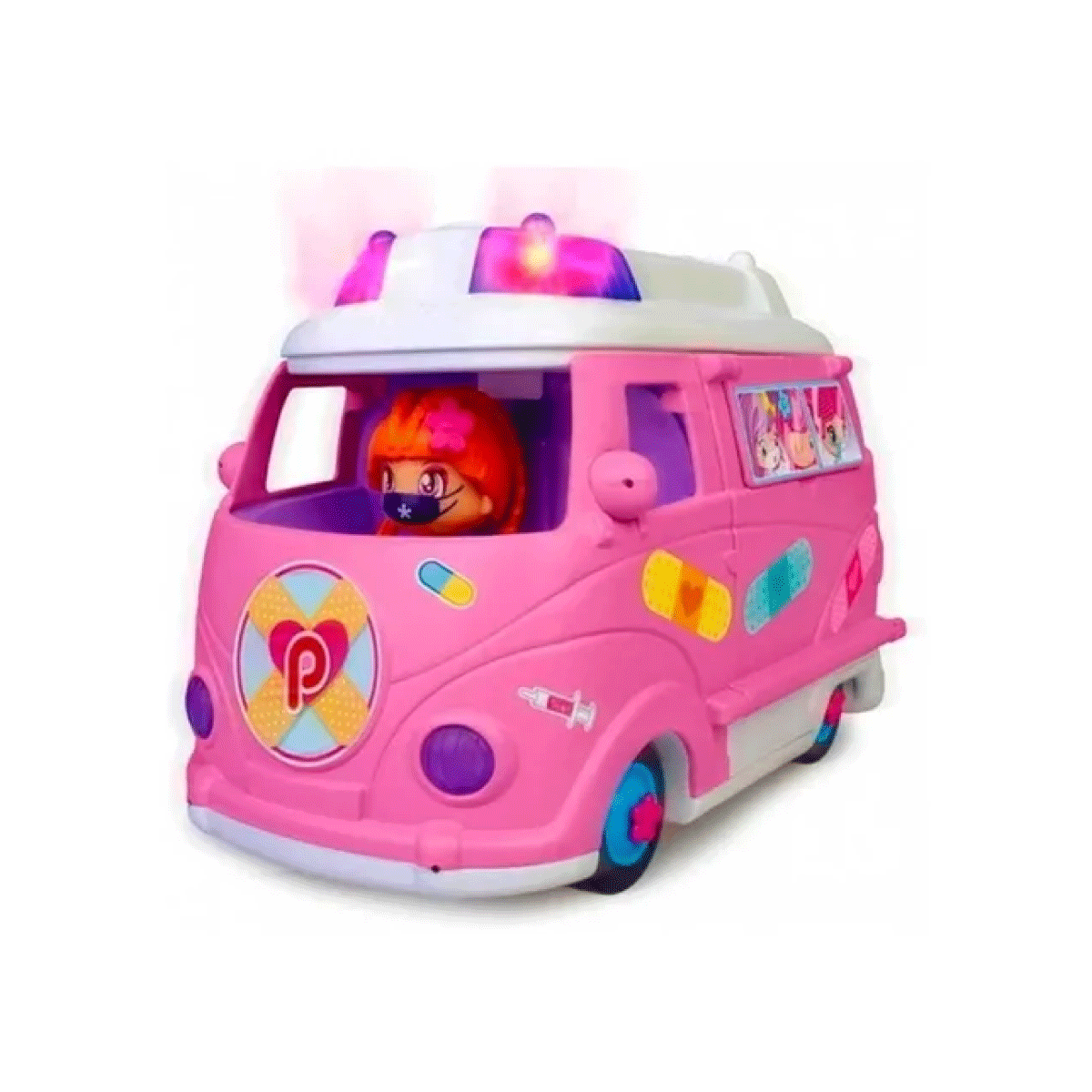 Pinypon Socorro Con Ambulancia Con Acc. + 1 Figura