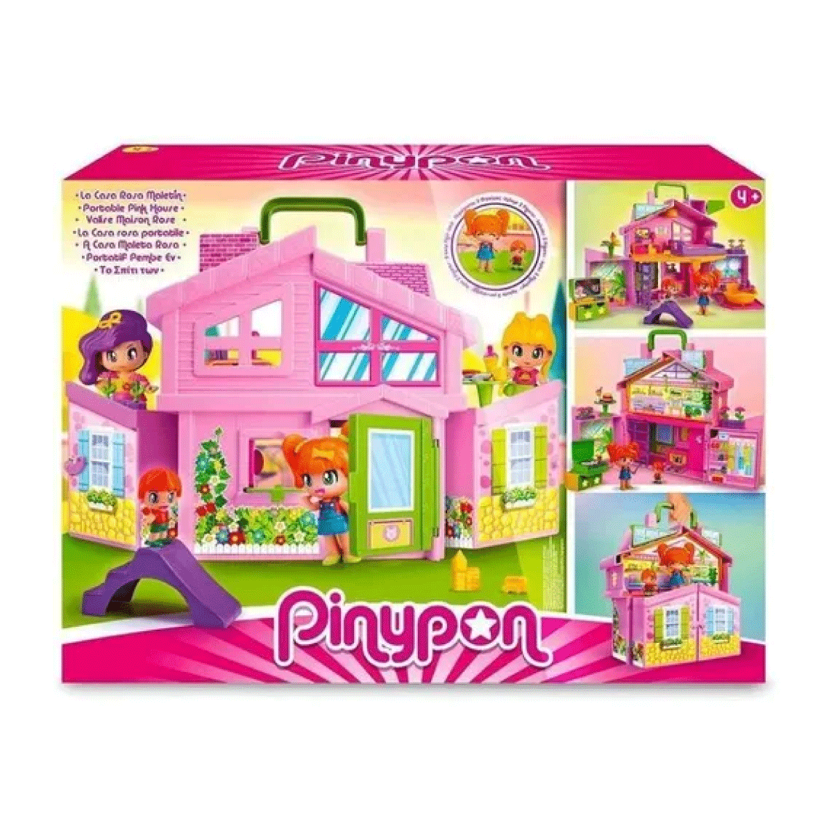 Pinypon Casa Rosa Maletin C/ 2 Figuras Y Accs Jeg