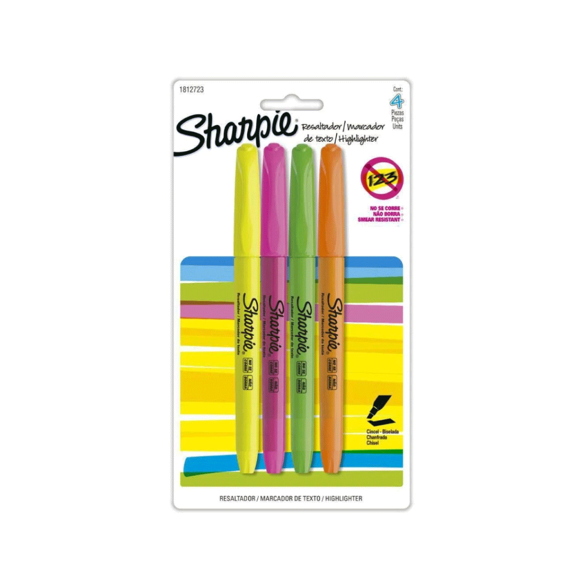 Resaltadores Sharpie Pocket x4 Fluo