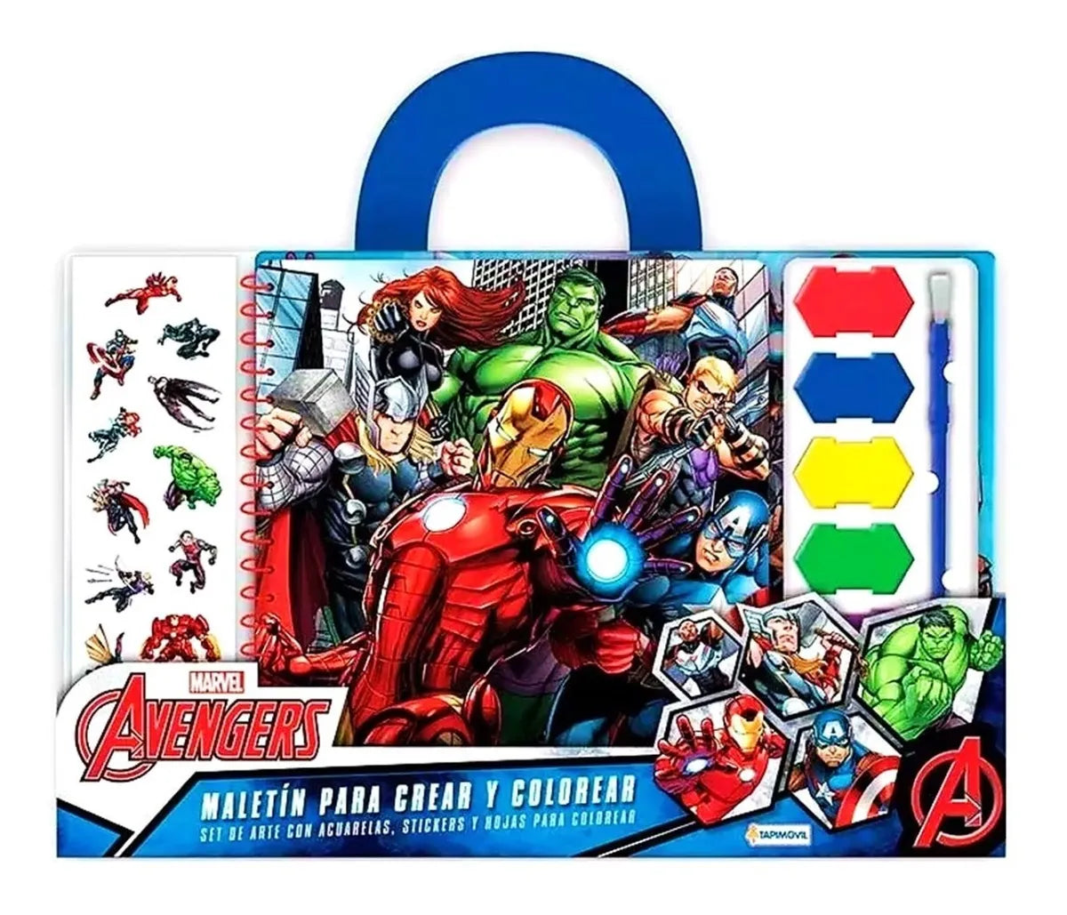 Maletín Avengers Tapimovil para crear y colorear