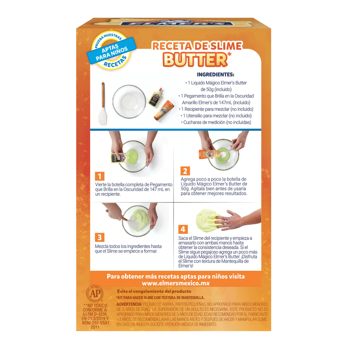 Kit Slime Elmers Butter 4 Pzas