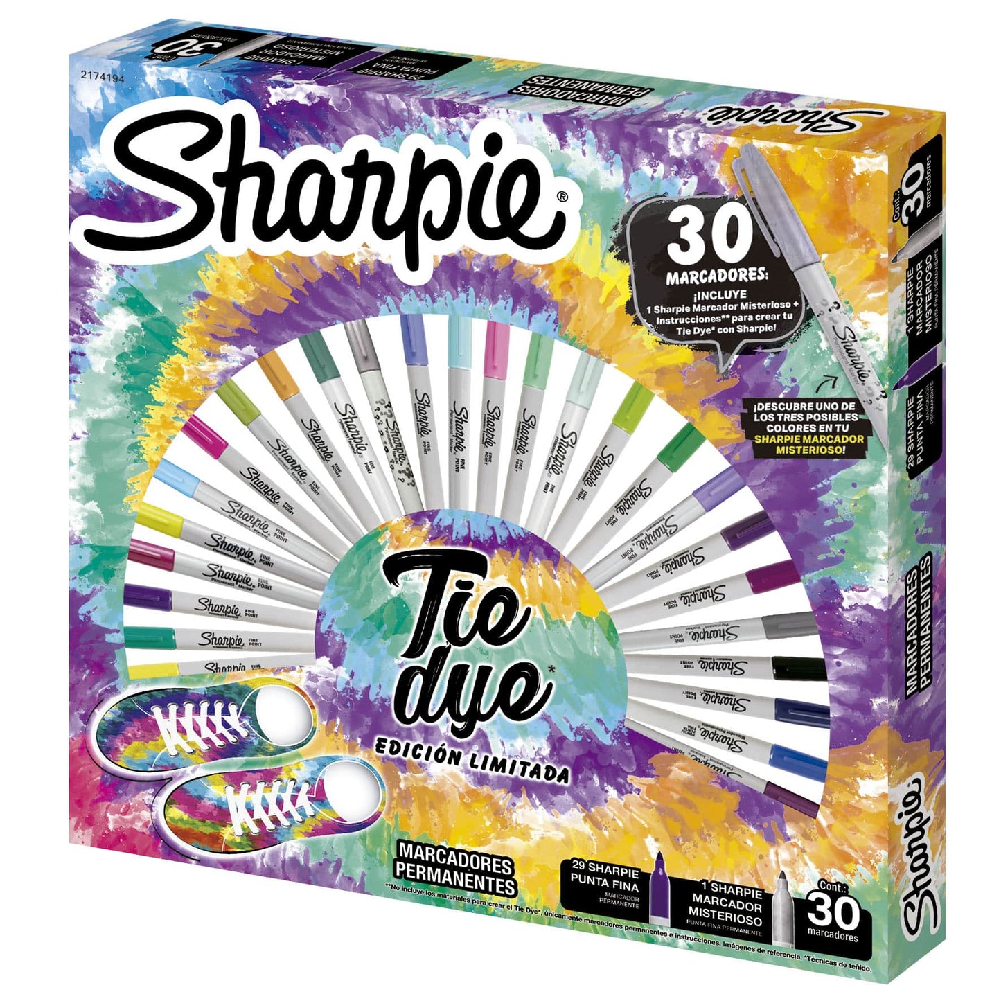 Marcadores Sharpie Tie Dye Punta Fina Surtidos