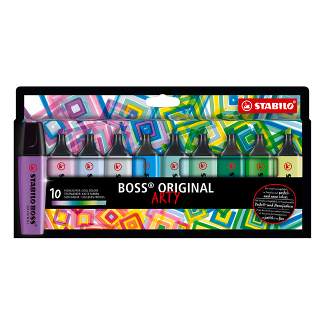 Resaltador Boss Arty Estuche X10