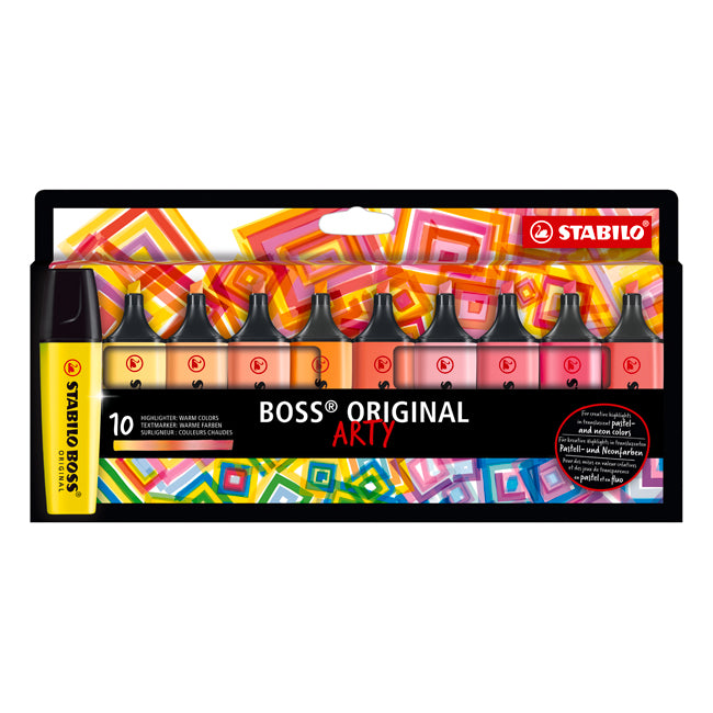 Resaltador Boss Arty Estuche X10