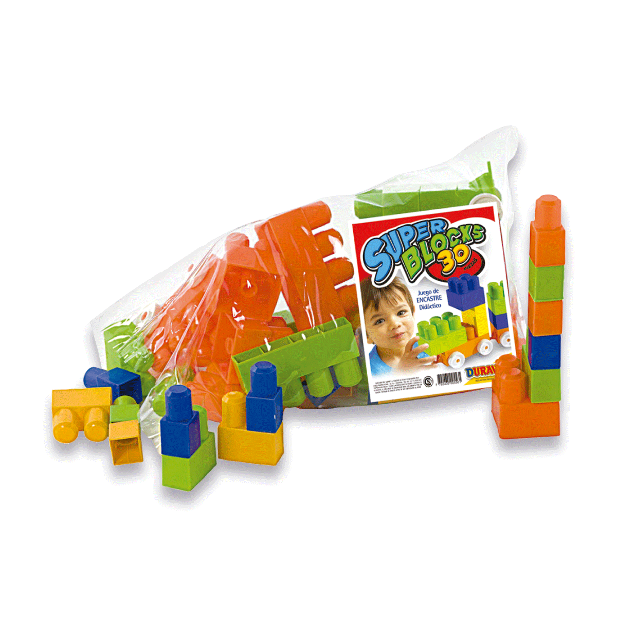 Juego De Bloques X 30 Piezas C/ruedas Duravit