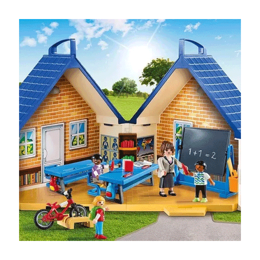 City Life Escuela Portátil Con Figuras