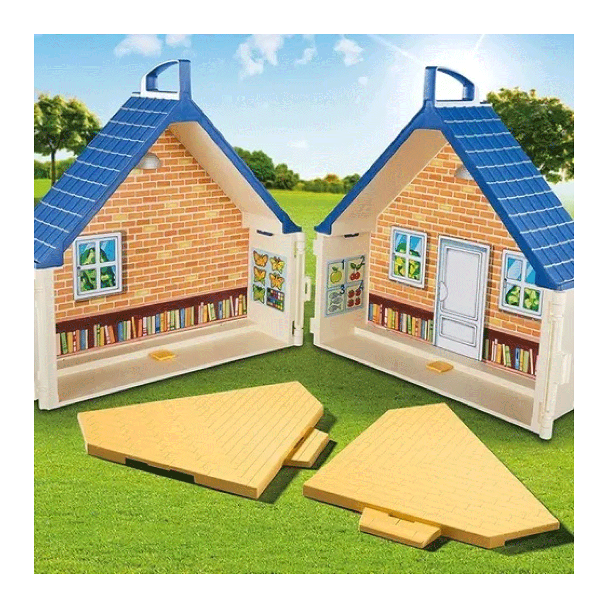 City Life Escuela Portátil Con Figuras