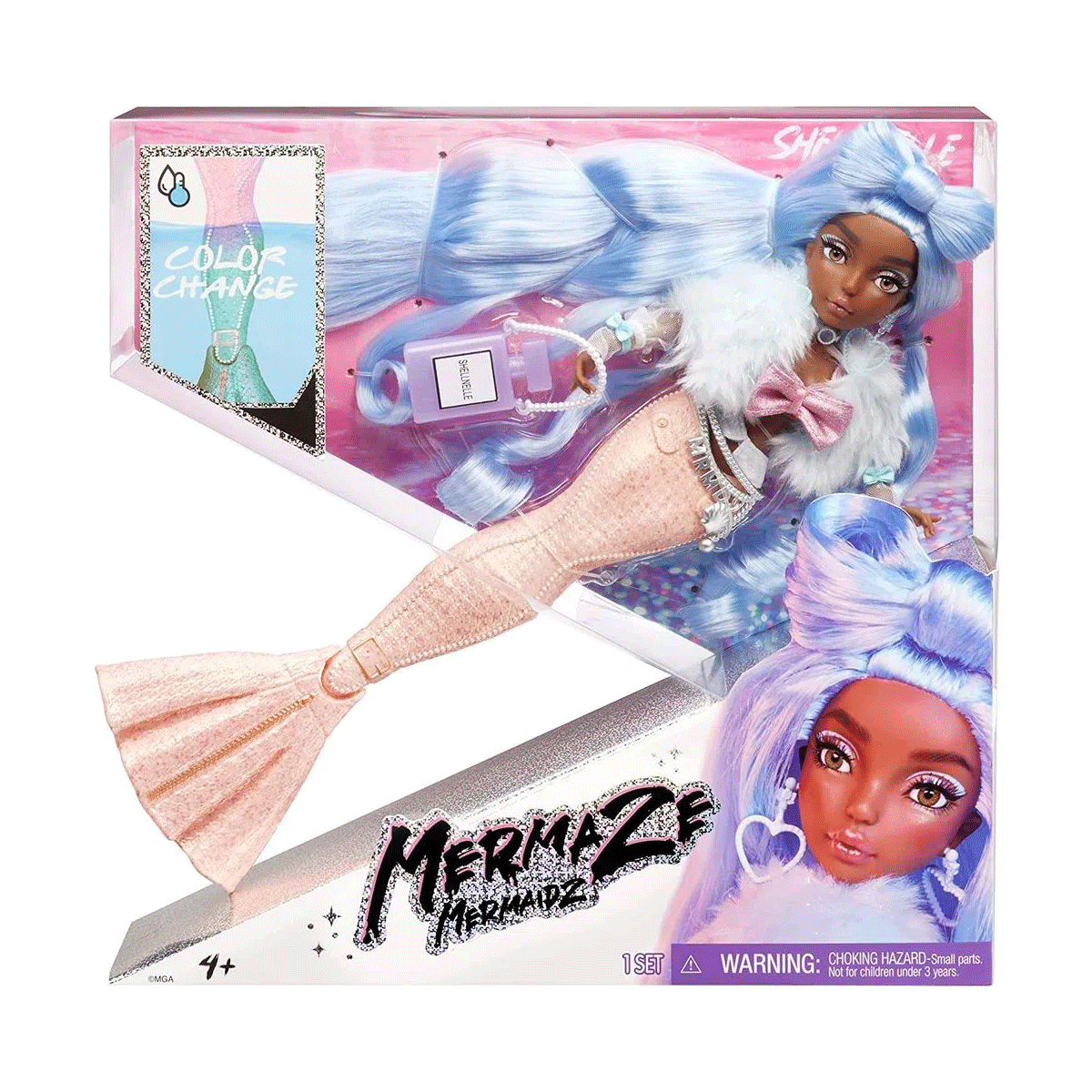 Muñeca Mermaze Mermaidz Color Change Shellnelle