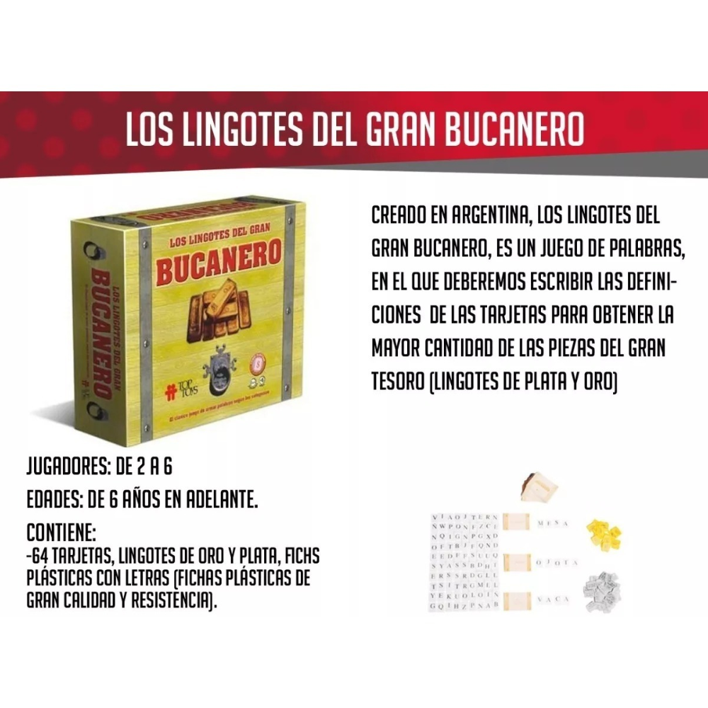 Juego de Mesa Los Lingotes Del Gran Bucanero Top Toys