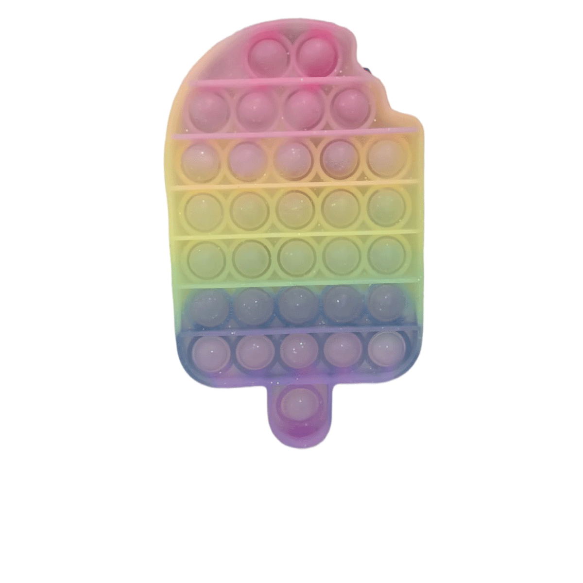 Pop It Multicolor Con Glitter Juguete Sensorial Antiestres Helado