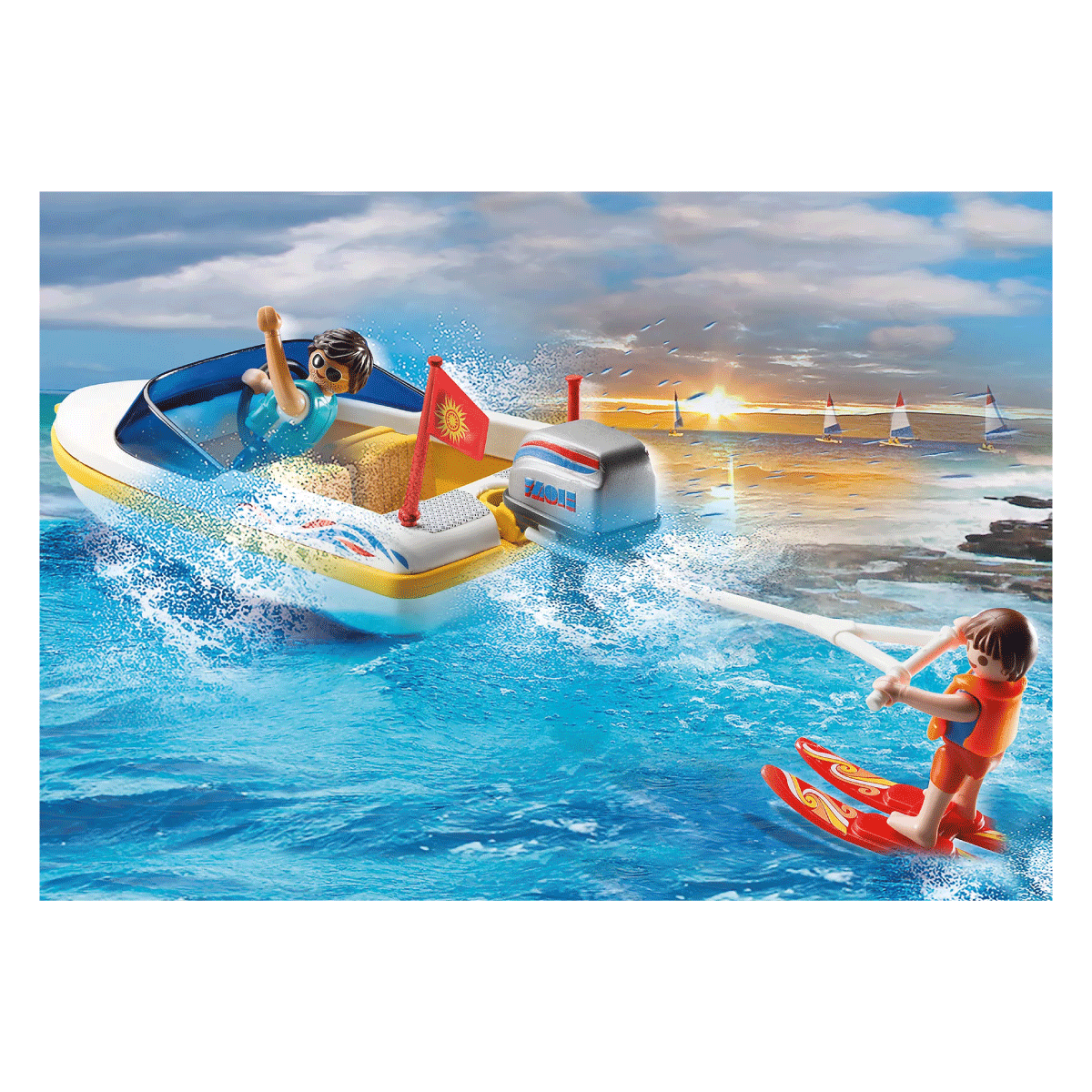 Camioneta Pick Up Playmobil con Lancha y Remolque