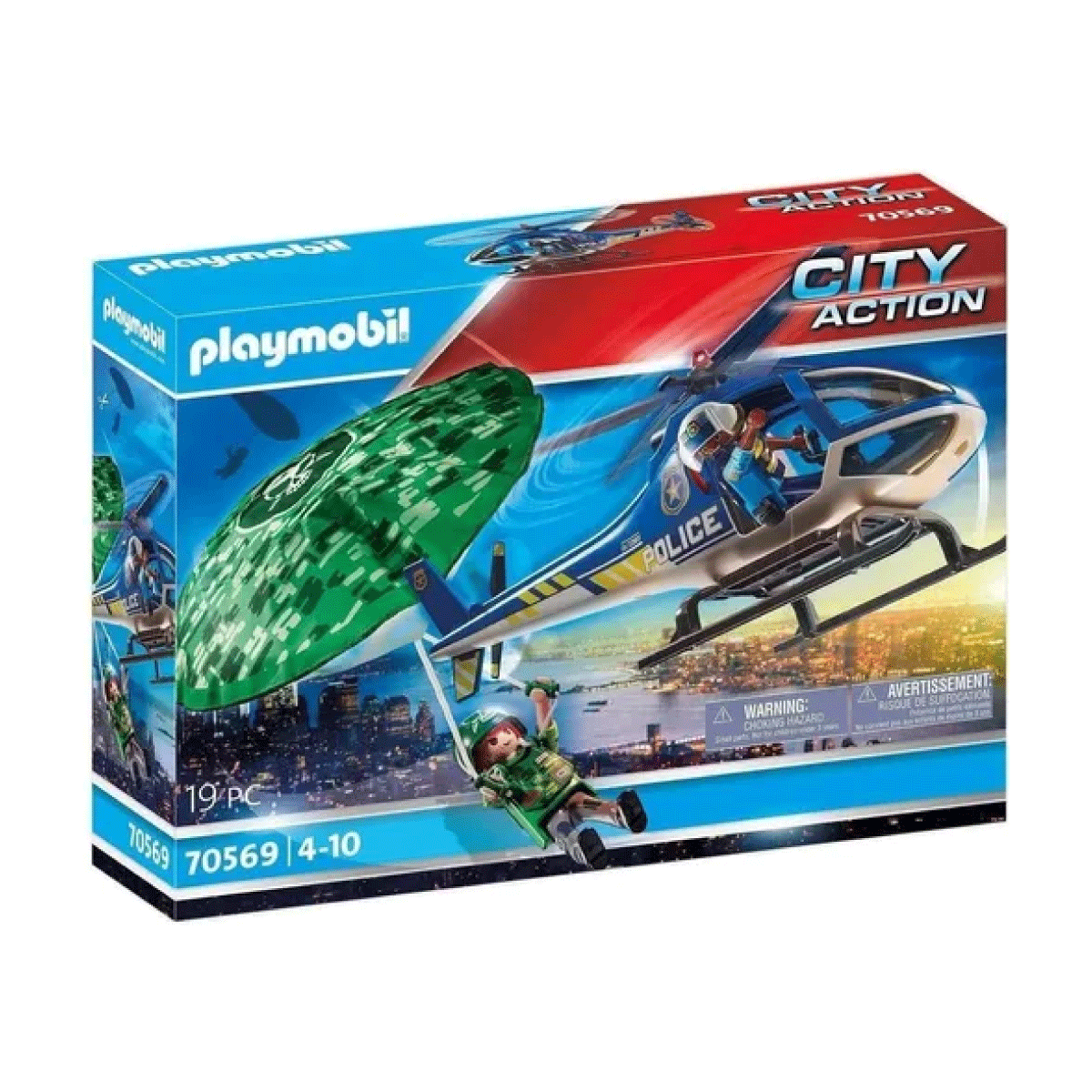 Playmobil City Action Helicoptero Persecucion Policia