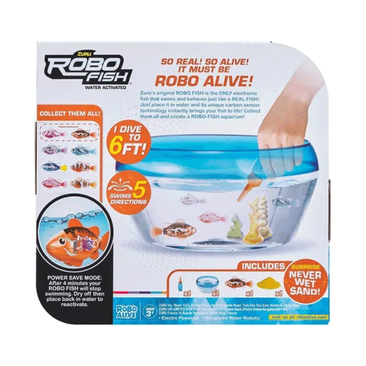 Robo Fish Set Pecera Con Pez Robotico Shine